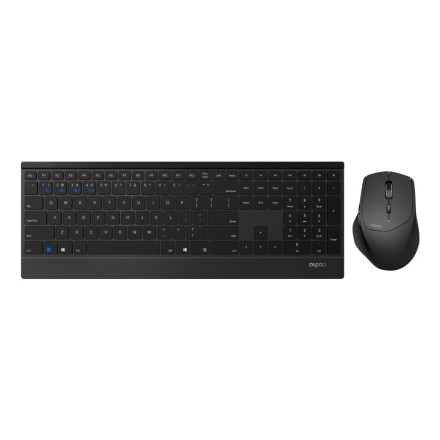 Rapoo 9500M, Wireless Desktop Combo Set, Multi-mode, Ultra-Slim, US Ασύρματο