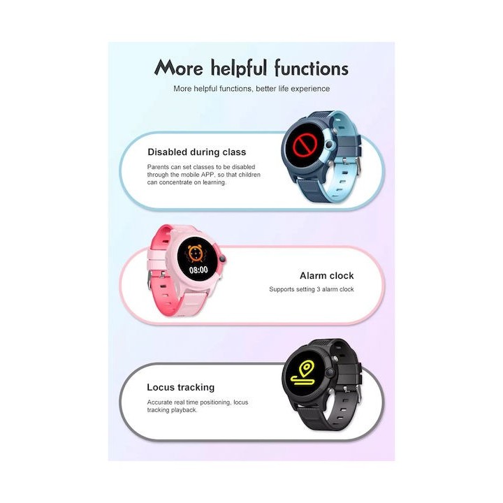 INTIME GPS smartwatch για παιδιά IT-053, 1.28", camera, 4G, IPX7, ροζ