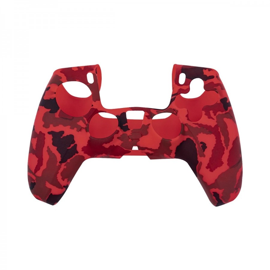Θήκη Σιλικόνης για Χειριστήριο PS5 Red Camouflage