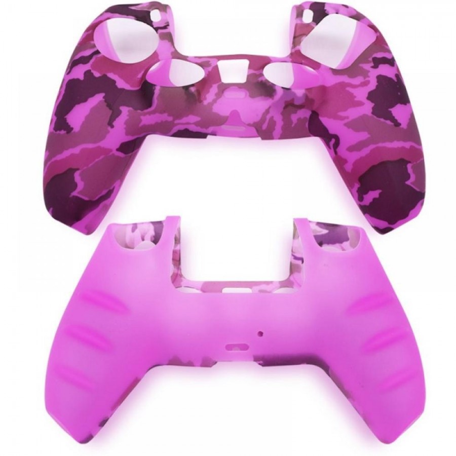 Θήκη Σιλικόνης για Χειριστήριο PS5 Pink Camouflage