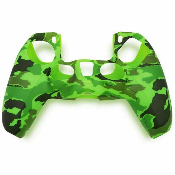 Θήκη Σιλικόνης για Χειριστήριο PS5 Green line Camouflage