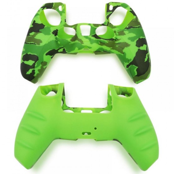 Θήκη Σιλικόνης για Χειριστήριο PS5 Green line Camouflage