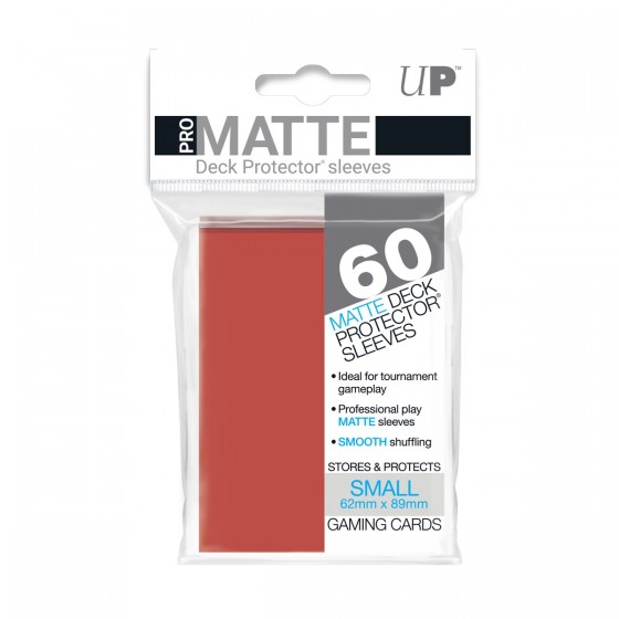 RED SMALL PRO ΜΑΤΤΕ DECK  PROTECTOR 60-CT  Κόκκινες