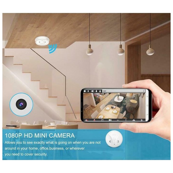 Κρυφή κάμερα τύπου ανιχνευτή καπνού SPY-014, Full HD, Wi-Fi, λευκή