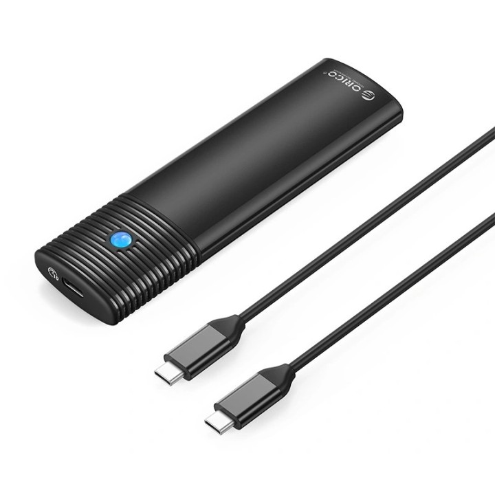 ORICO θήκη για Μ.2 & M.2 NVMe SSD PWM2-G2-BK-EP, 10Gbps, έως 4TB, μαύρη