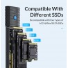 ORICO θήκη για Μ.2 & M.2 NVMe SSD PWM2-G2-BK-EP, 10Gbps, έως 4TB, μαύρη