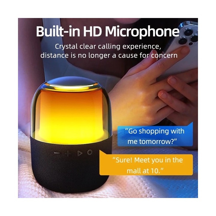 JOYROOM φορητό ηχείο JR-ML05, 8W, BT/micro SD/FM, TWS, 1500mAh, μαύρο