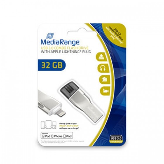 MediaRange USB 3.0 Combo Flash Drive with Apple Lightning plug 32GB (MR982)