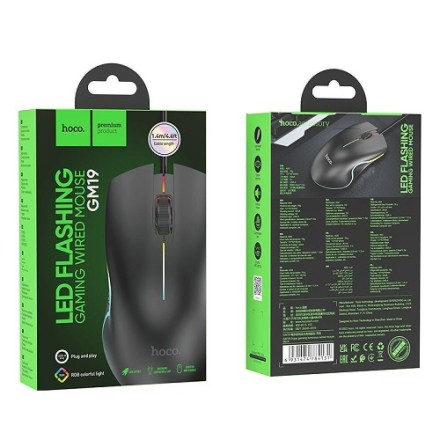 Hoco GM19 RGB Gaming Ποντίκι Μαύρο