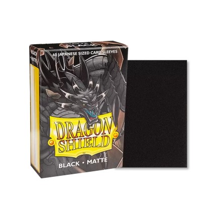 DRAGON SHIELD SMALL SIZE BLACK SLEEVES 60-CT
