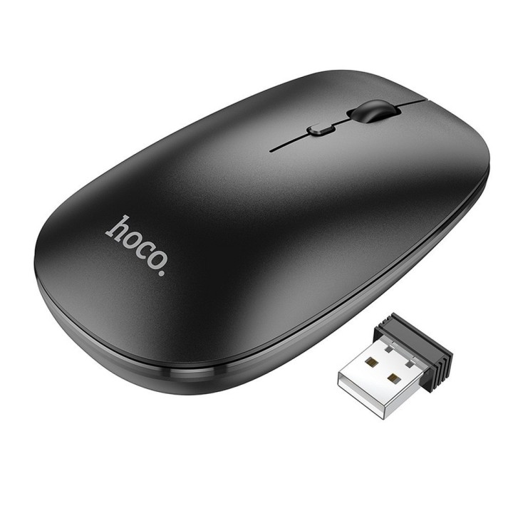 Hoco GM15 Ασύρματο Bluetooth & 2,4G Dual Channel Ποντίκι Μαύρο