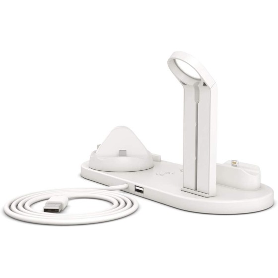 Wireless Charger Stand, 6 in 1 Multi-Function White