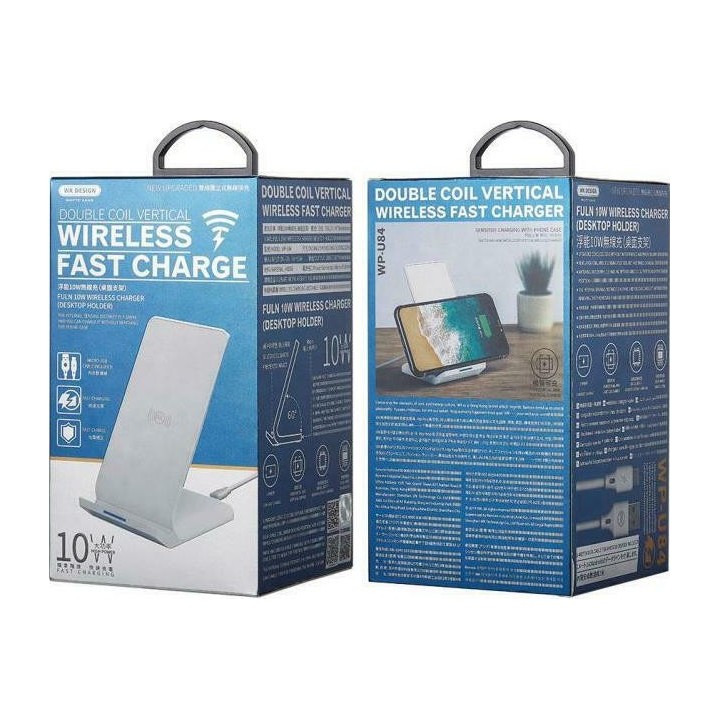WK Ασύρματος Φορτιστής (Qi Pad) 10W Quick Charge 2.0 Λευκός (WP-U84)