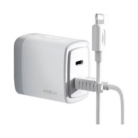 MOXOM MX-CB149 Hook Lighting USB Data Cable / 3A Qualcomm 3.0 Quick Fast Charging / White 1Μέτρο