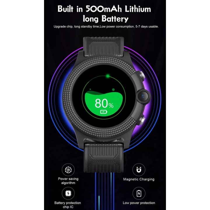 INTIME GPS smartwatch για παιδιά IT-051, 1.28", camera, 4G, IPX7, μαύρο