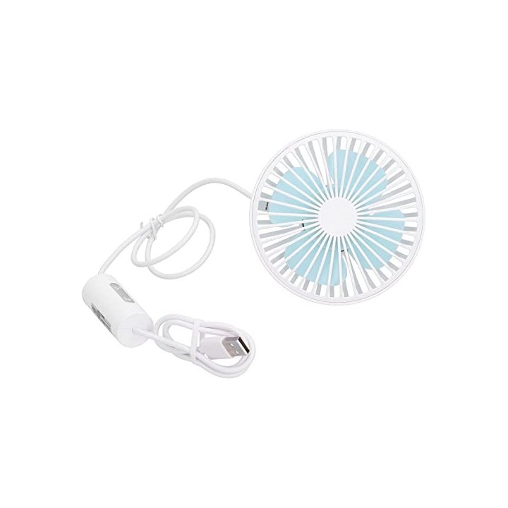 Portable Car Air Outlet Electric Cooling Fan with LED Light GXZ-F829(White)