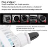 Portable Car Air Outlet Electric Cooling Fan with LED Light GXZ-F829(White)