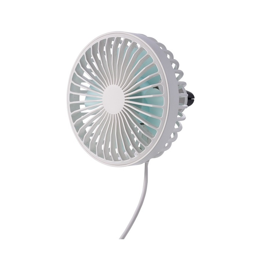 Portable Car Air Outlet Electric Cooling Fan with LED Light GXZ-F829(White)
