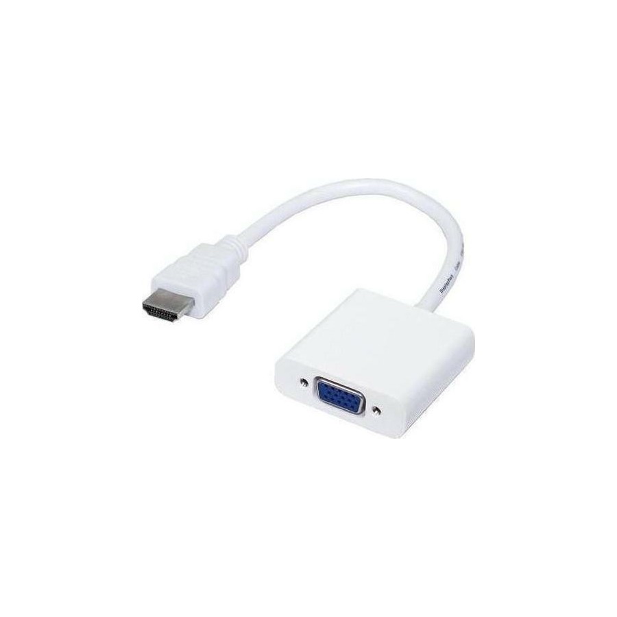 Adapter HDMI to VGA + AUDIO cable White (18254)