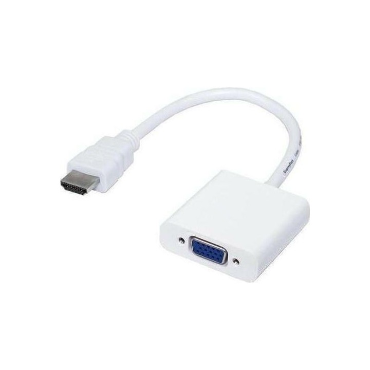 Adapter HDMI to VGA + AUDIO cable White (18254)