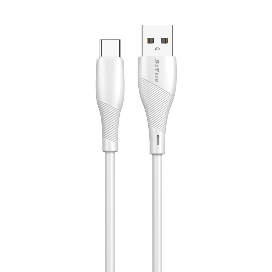 De Tech DE-44M3 USB 2.0 Cable Micro USB - USB-A male Λευκό 3m (40270)