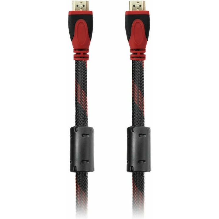 De Tech HDMI 1.4 Braided Cable HDMI male - HDMI male 20m Κόκκινο (18312)