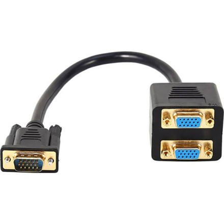 De Tech Μετατροπέας VGA male σε VGA 2x female (18181)