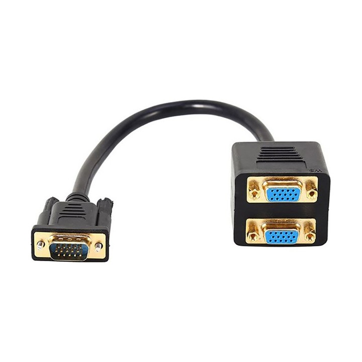 De Tech Μετατροπέας VGA male σε VGA 2x female (18181)