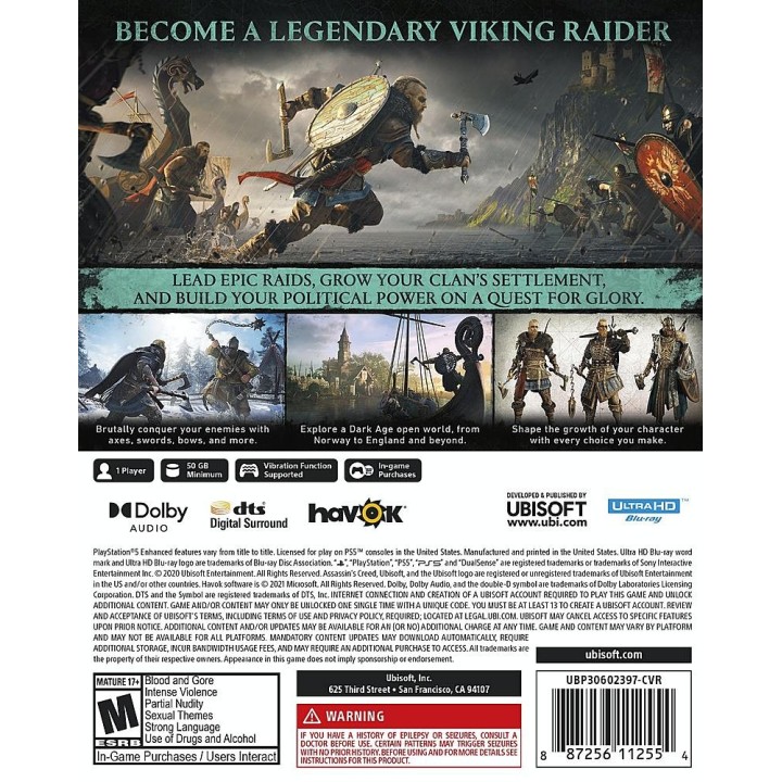 ASSASSIN'S CREED VALHALLA  PS5 GAMES