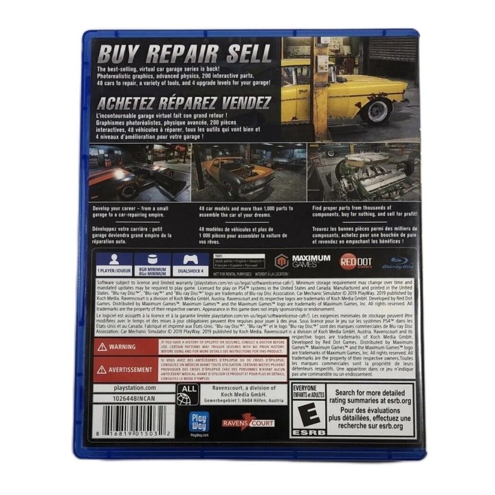 Car Mechanic Simulator PS4 Game