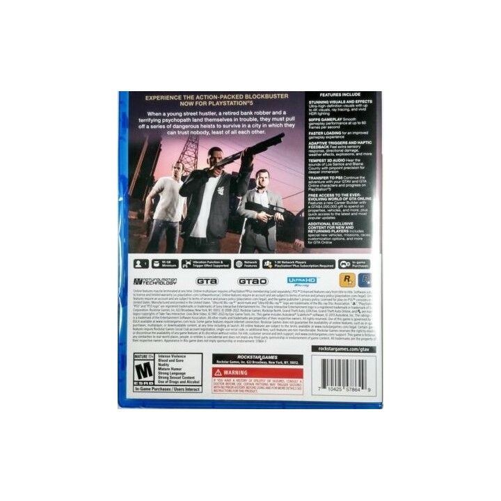 Grand Theft Auto V PS5 Game
