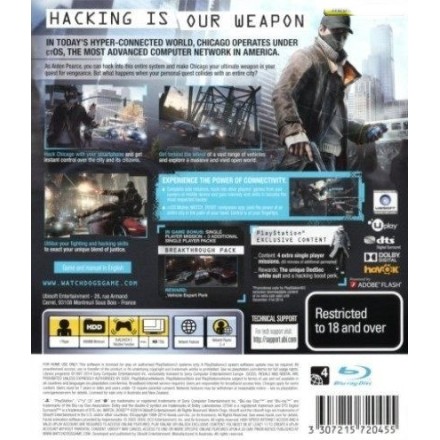 WATCH DOGS PS3 GAMES ESSENTIALS Used-Μεταχειρισμένο(BLES-01933/E)