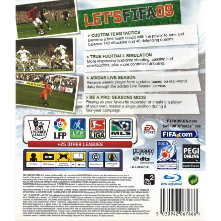 FIFA 09 PS3 GAMES Used-Μεταχειρισμένο(BLES-00314)