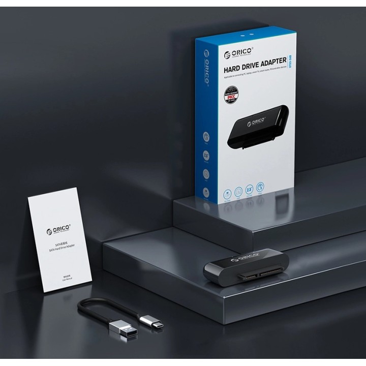 ORICO αντάπτορας USB-C σε SATA UTS3-3A, 5Gbps, καλώδιο USB, μαύρος