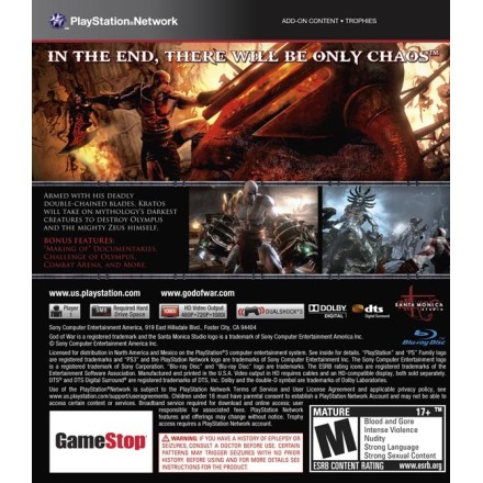 God of War III PS3 Game Used-Μεταχειρισμένο(BCES-00510)