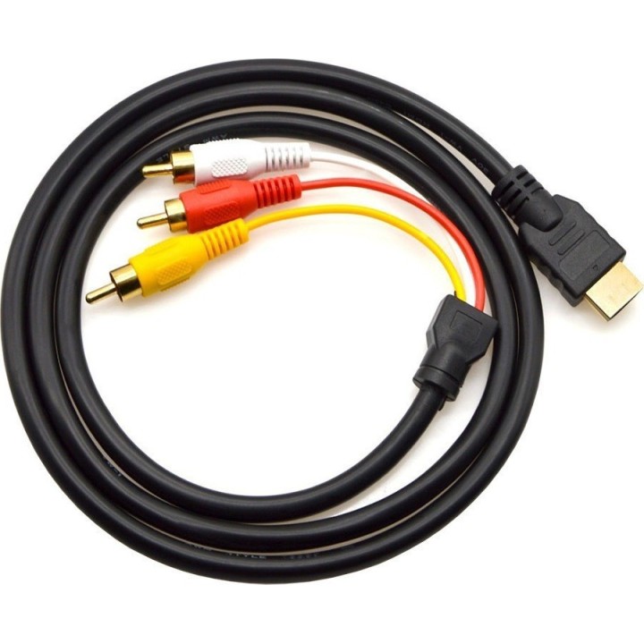De Tech Cable HDMI male - 3x RCA male 1.8m (18188)