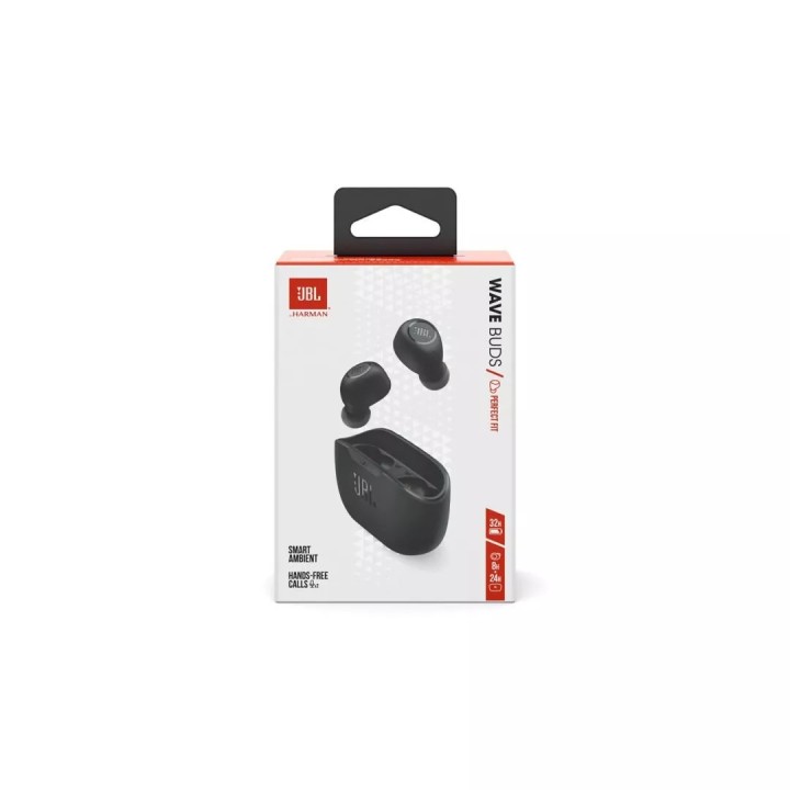 JBL Wave Buds Bluetooth Handsfree Ακουστικά με Θήκη Φόρτισης Μαύρα