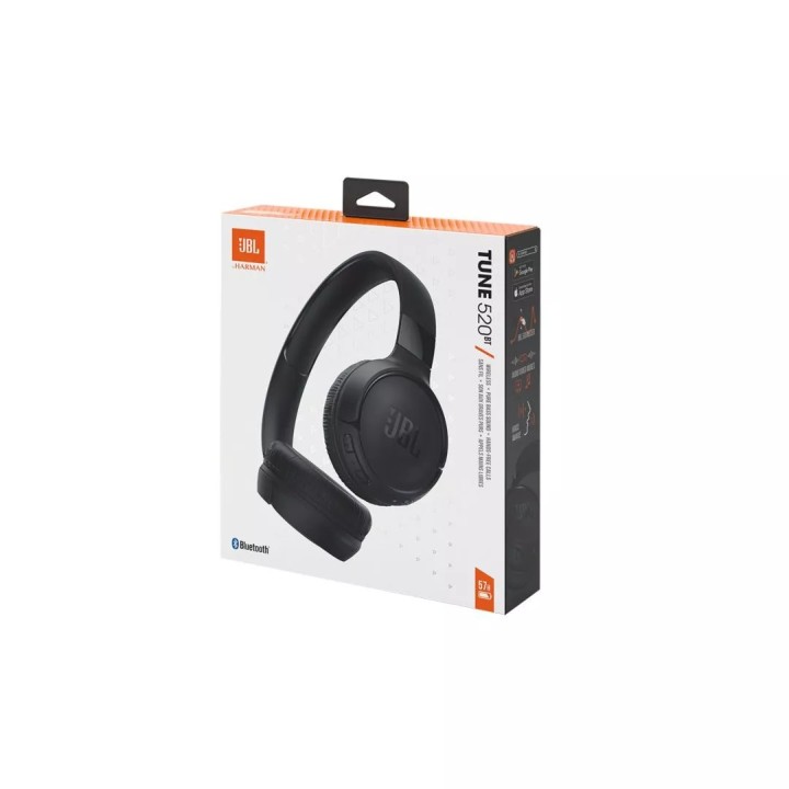 JBL Tune 520BT Ασύρματα Bluetooth On Ear Ακουστικά με 57 ώρες Λειτουργίας Μαύρα