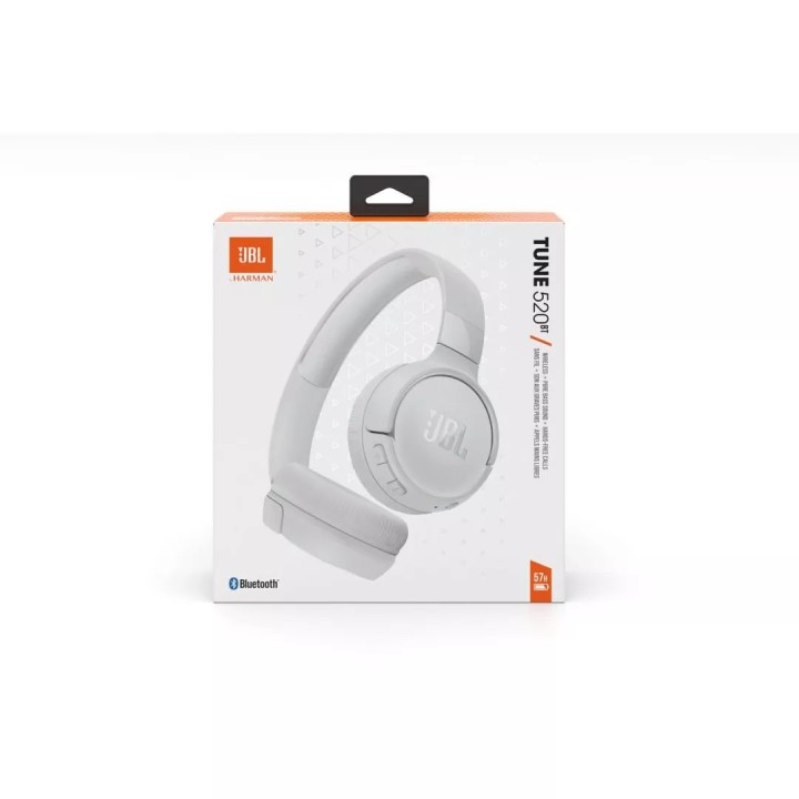 JBL Tune 520BT Ασύρματα Bluetooth On Ear Ακουστικά με 57 ώρες Λειτουργίας Λευκά