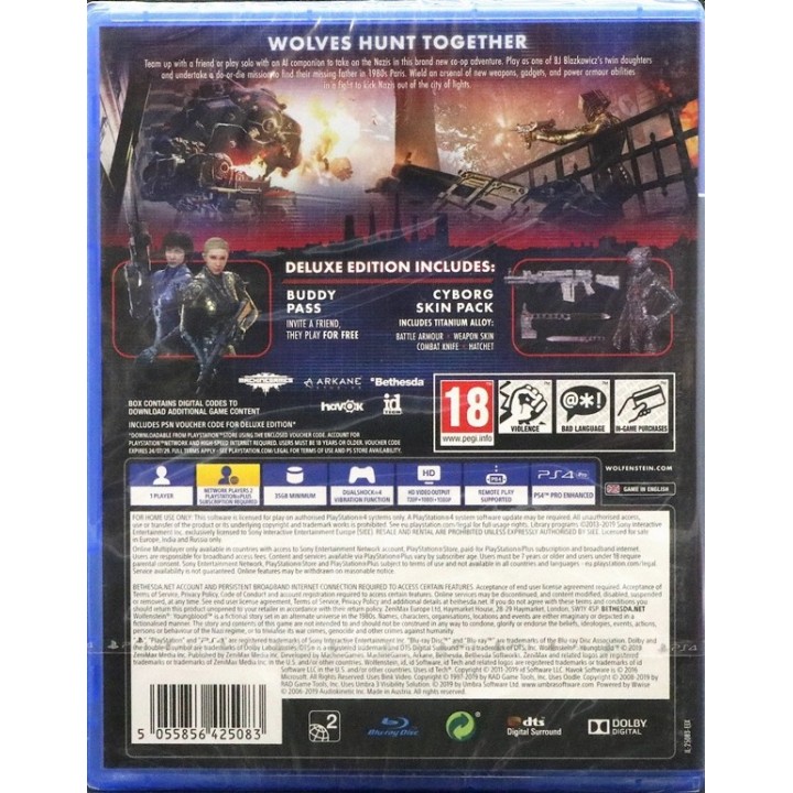 Wolfenstein: Youngblood Deluxe Edition PS4 Game Used-Μεταχειρισμένο