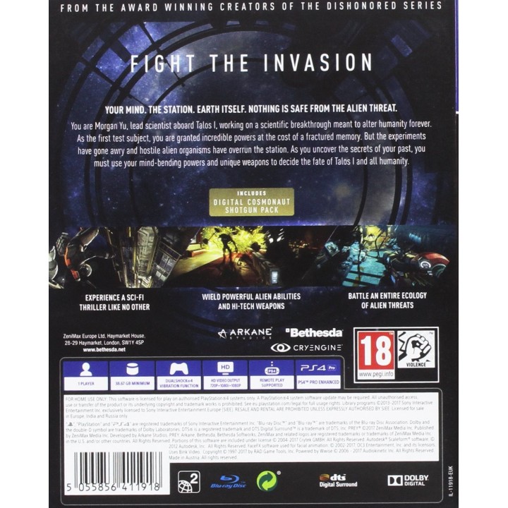 PREY PS4 GAMES