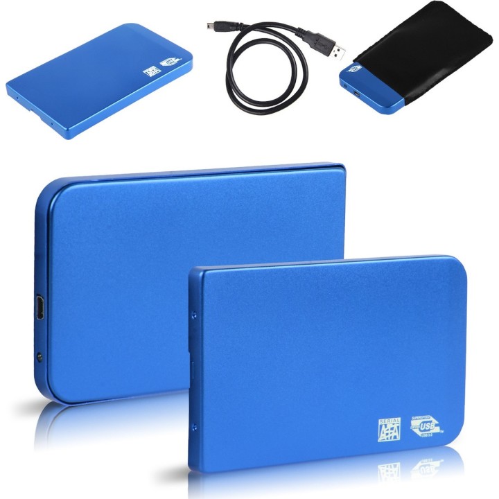 Θήκη για Σκληρό Δίσκο 2.5" SATA III με σύνδεση USB2.0 σε Μπλε χρώμα(17313)
