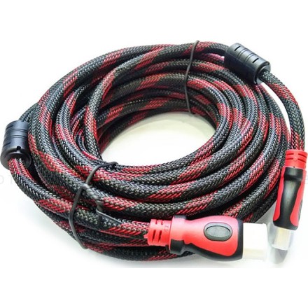 Καλώδιο, DeTech, HDMI - HDMI M / M, 30m, πλεγμένο, Με φερρίτη - 18313