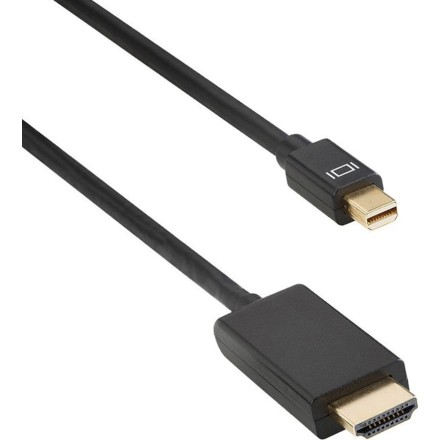 De Tech Cable mini DisplayPort male - HDMI male 1.8m Μαύρο (18279)
