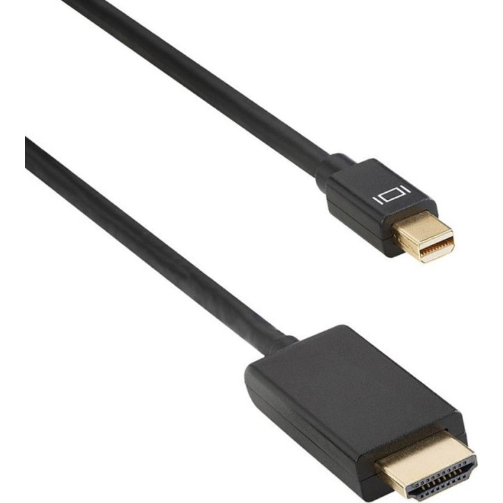 De Tech Cable mini DisplayPort male - HDMI male 1.8m Μαύρο (18279)