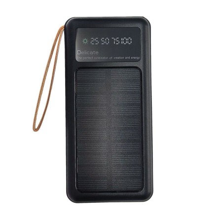 Viaking Y179 Ηλιακό Power Bank 10000mAh Μαύρο
