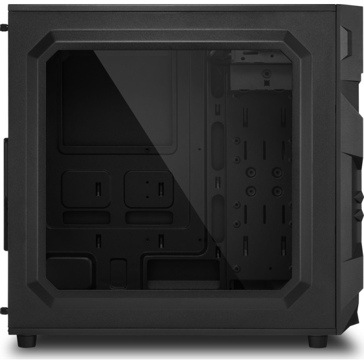 Sharkoon VG7-W RGB Gaming Midi Tower Computer Case Black (18198226) (SHR18198226)
