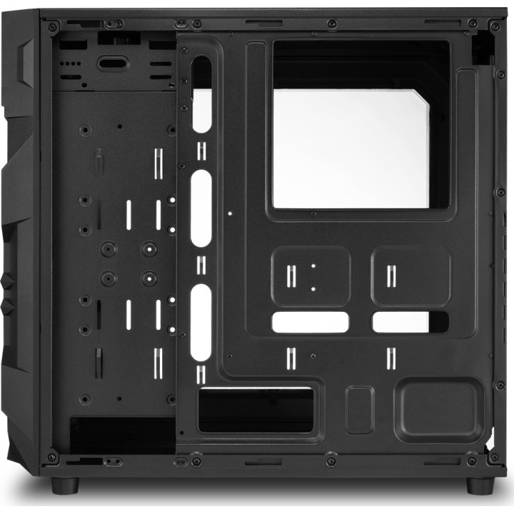 Sharkoon VG7-W RGB Gaming Midi Tower Computer Case Black (18198226) (SHR18198226)