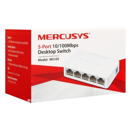 Mercusys 5-Port 10/100Mbps V2.3 Desktop Switch (MS105) (MERMS105)