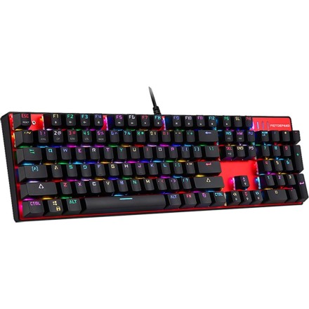 Motospeed CK104 Red Wired mechaninal Keyboard RGB Blue Switch GR Layout